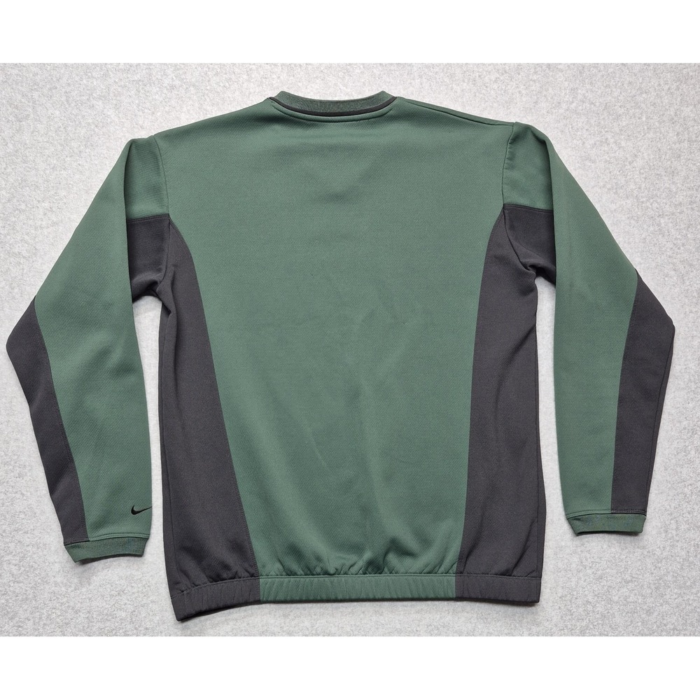 Nike Golf Therma-Fit Sweater Mens M Green Black Colorblock Performance Pullover - Picture 2 of 16